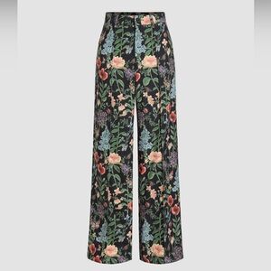 Cider Multi Colored Floral Wide-Leg Pants- Size M